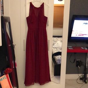 Bridesmaid burgundy dress